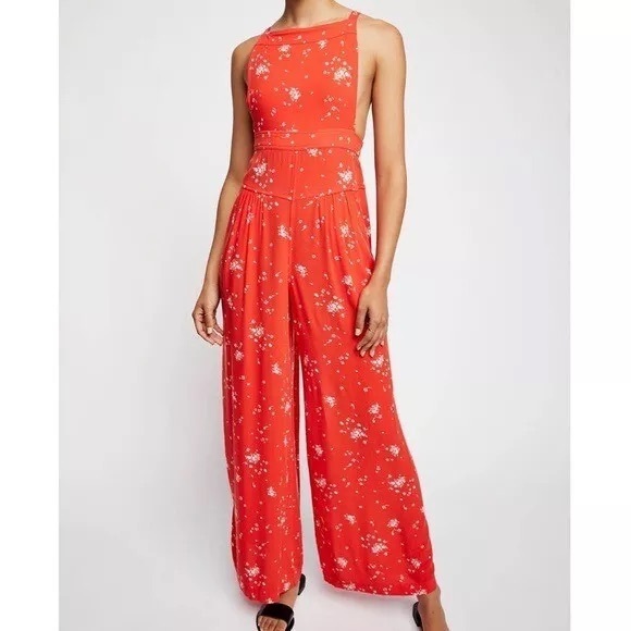 FREE PEOPLE Sweet in the Streets Jumpsuit size Large - Picture 2 of 7